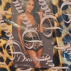 Dreamgirl Leopard and Black Lace Teddy